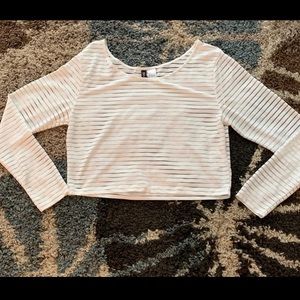 White long sleeve top